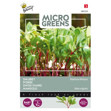 Buzzy Microgreens, Poirée mélange Arc-en-ciel