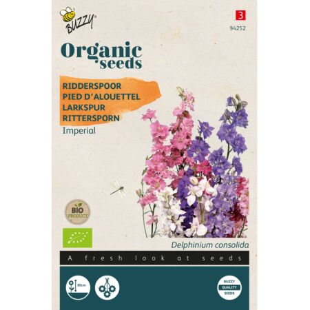 Buzzy Organic Delphinium, Ridderspoor Imperial (BIO)