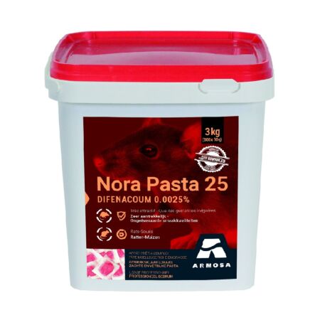 Clac Professional Rattengift Nora Pasta 3kg Professionelles Ratten- und Mäusegift für eine wirksame Bekämpfung
