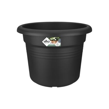 Pot de fleurs Elho Green Basics Cylinder 45 cm Living Black- Durable et élégant pour chaque jardin