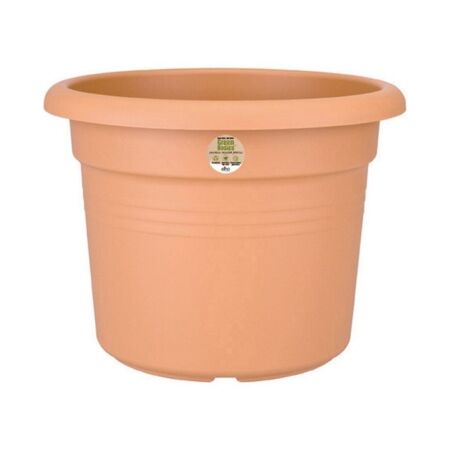Pot à fleurs Elho Green Basics Cylinder 45 cm Mild Terra - Durable et élégant pour chaque jardin