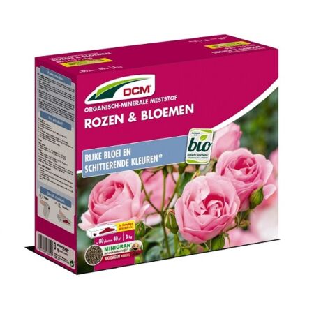 DCM Dünger Rosen-Blüten 3 Kg - Spezialformel für eine lange Blütezeit und intensive Farben von Rosen und Zierpflanzen