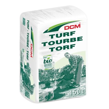 DCM Peat 150 Liter - Tourbe 100% pure pour l'amélioration et l'acidification naturelles du sol, idéale pour les jardins d'ornement et les pelouses