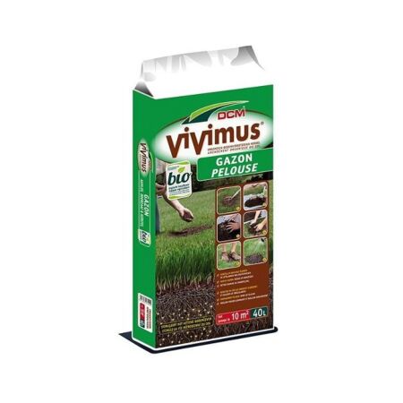 DCM Vivimus Gazon 40 Liter - Geavanceerde Bodemverbeteraar voor Gazons, Ideaal voor Herstel en Aanleg met Organische Meststoffen